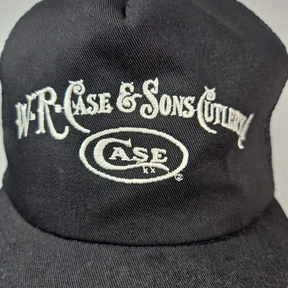 W.R. Case & Sons Cutlery Co Trucker Hat Black Mesh Snapback Cap Made in USA